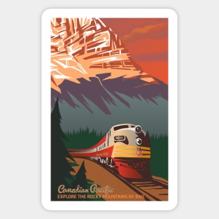 Retro Train Travel Sticker